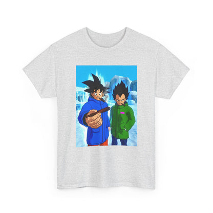 Goku and Vegeta Chilling in Icy Scene Tee