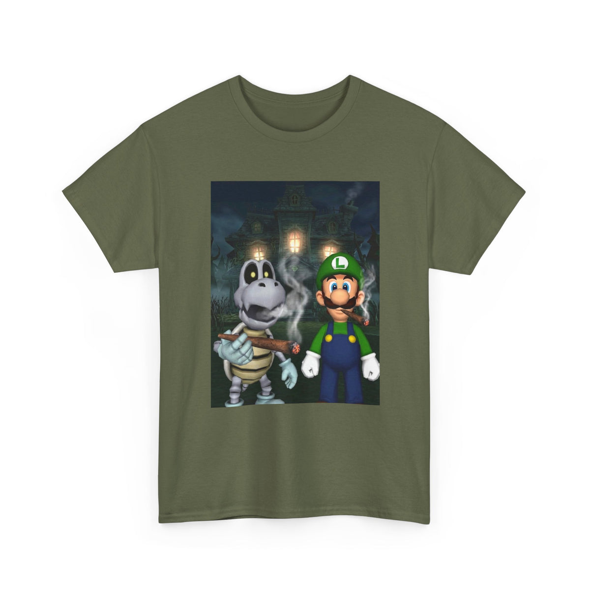Luigi And Dry Bones Spooky Smoke Session Tee