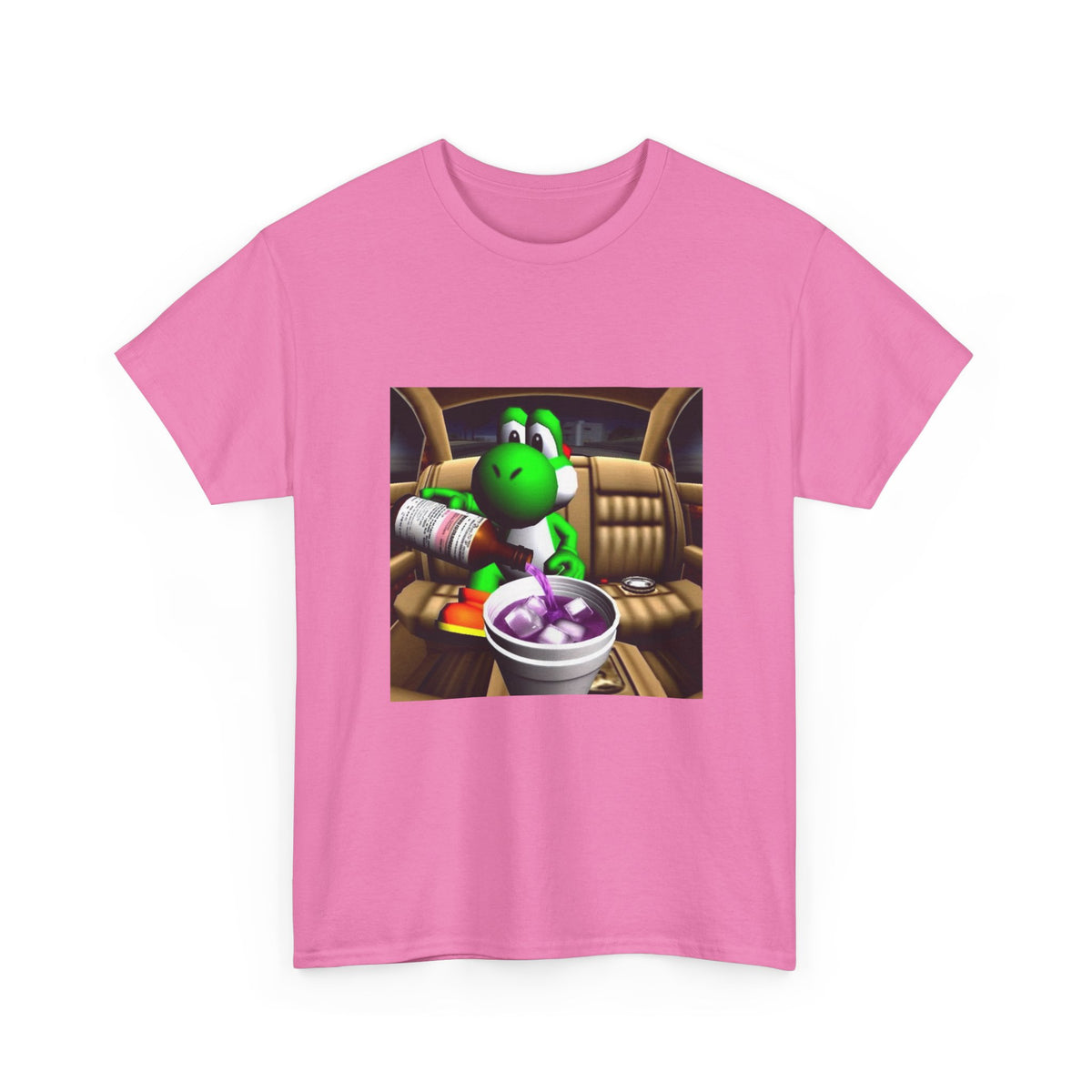 Yoshi Pouring Lean In Car Tee