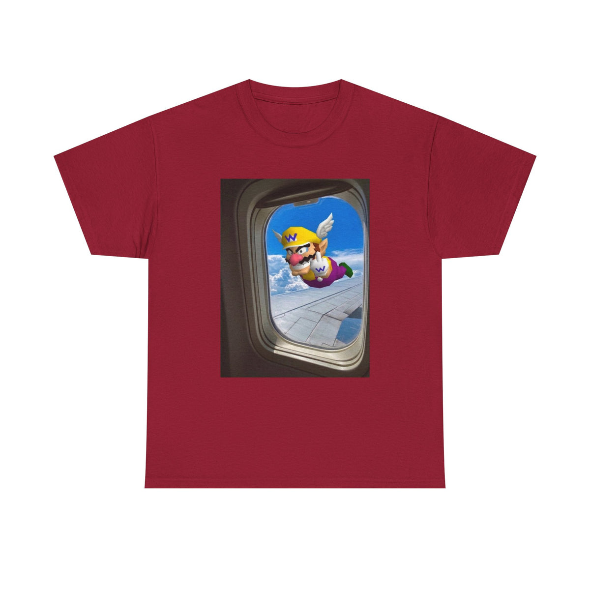Wario Giving The Finger On A Plane Tee