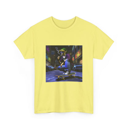 Skater Link Smoking In Gritty Alley Tee