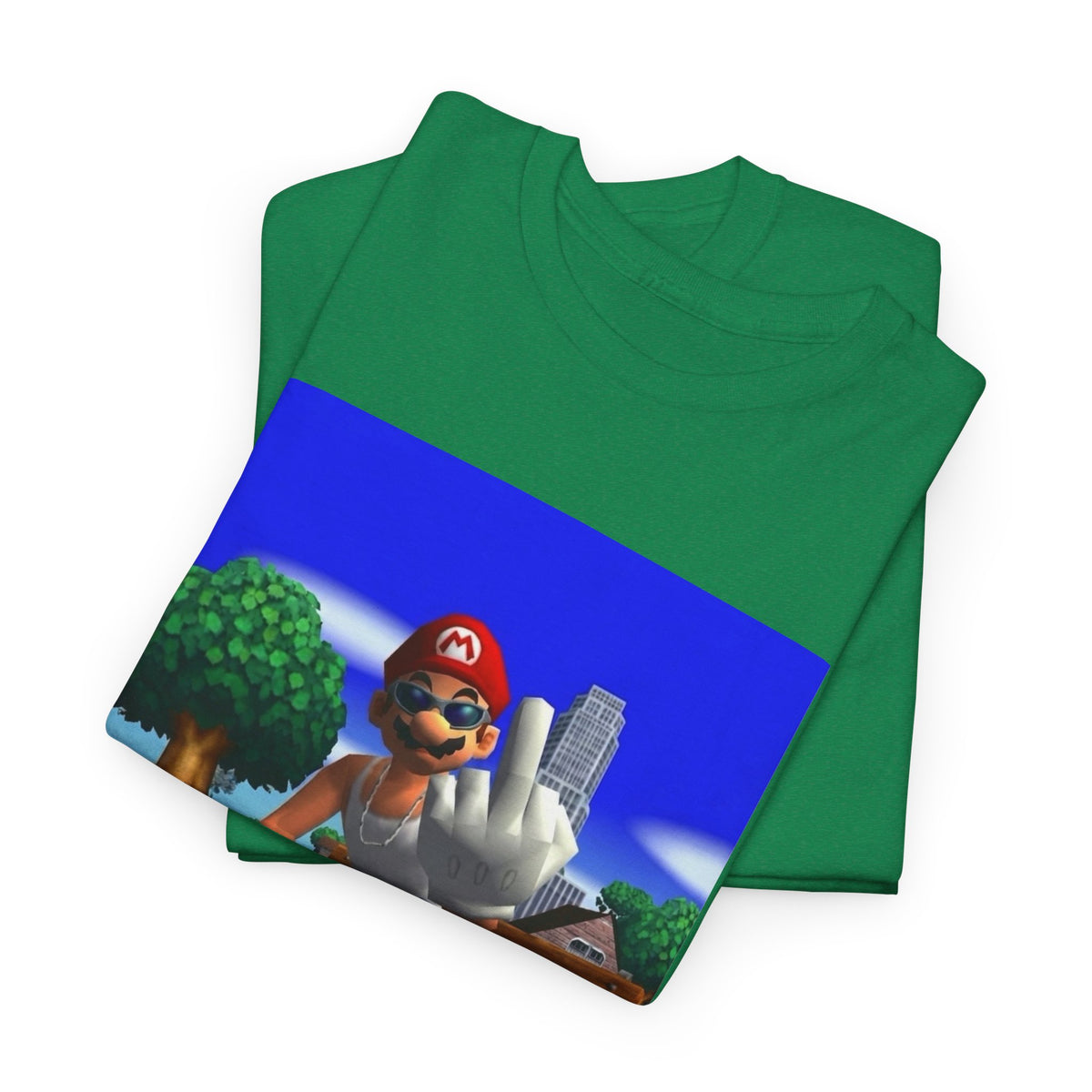 Thug Mario Flipping The Bird Tee