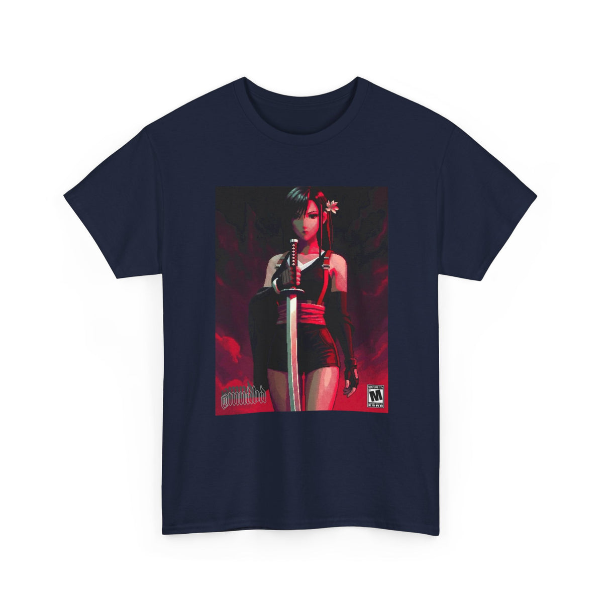 Pixel Tifa Lockhart With Katana Tee
