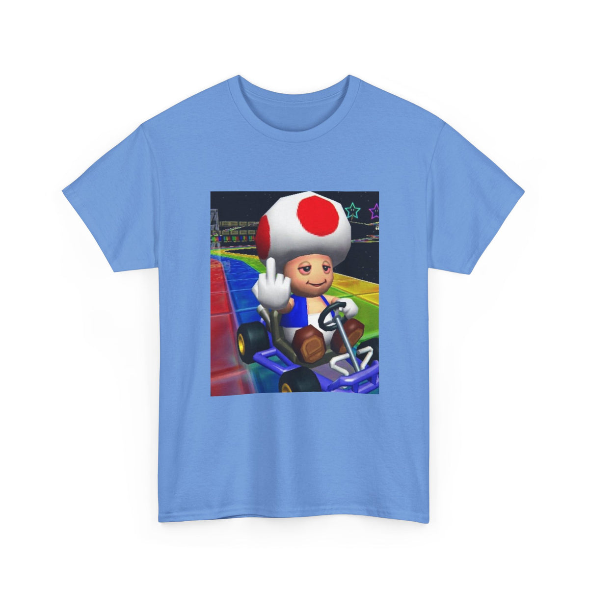 Stoned Toad Driving Kart Flipping Bird