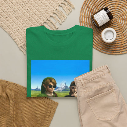Link And Zelda Chilling With Cigars