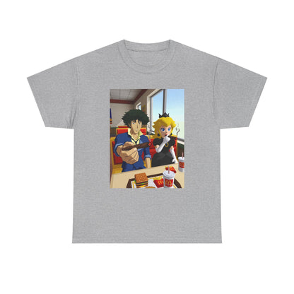 Spike and Peach Smoking Fast Food Tee (Design 3)