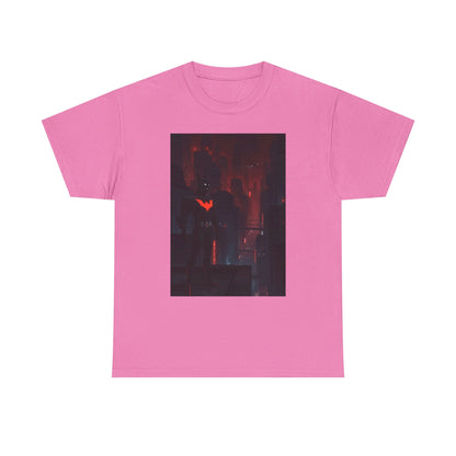 Cyberpunk Bat Hero In Neon City Tee
