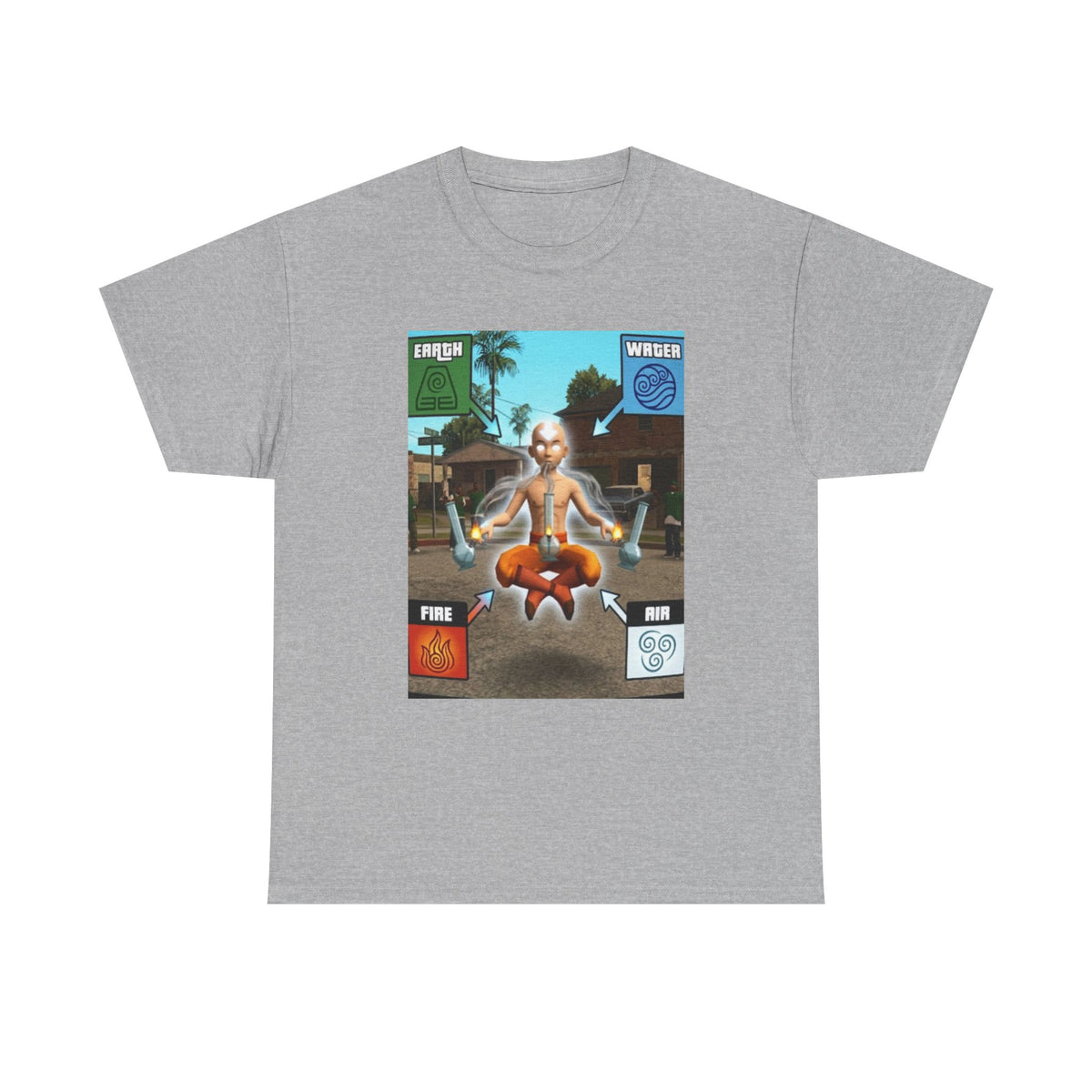 Avatar Aang Element Bending With Bongs Tee