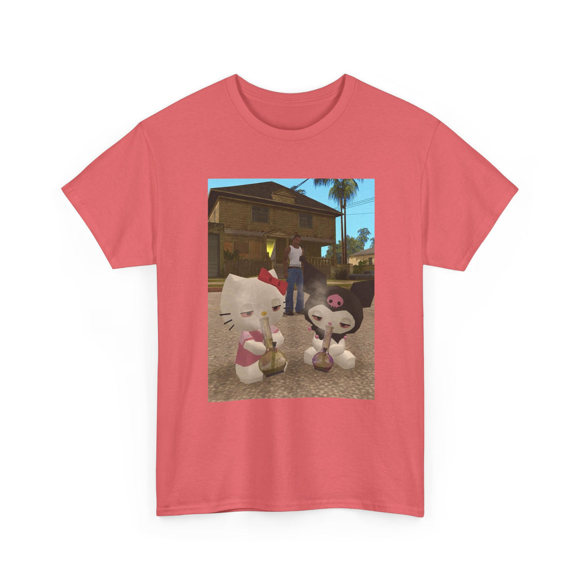 CJ And High Sanrio Characters In Grove Street Tee