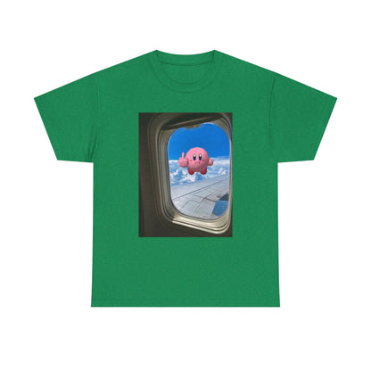 Kirby Flipping Off Airplane Window Tee