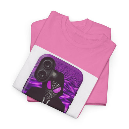 Pixelated Web-Slinger Holding Purple Drink Tee