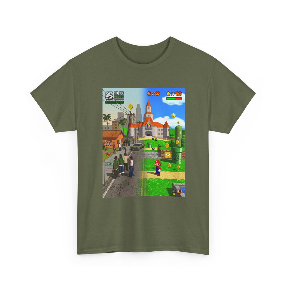 GTA San Andreas Meets Mario Mashup Tee