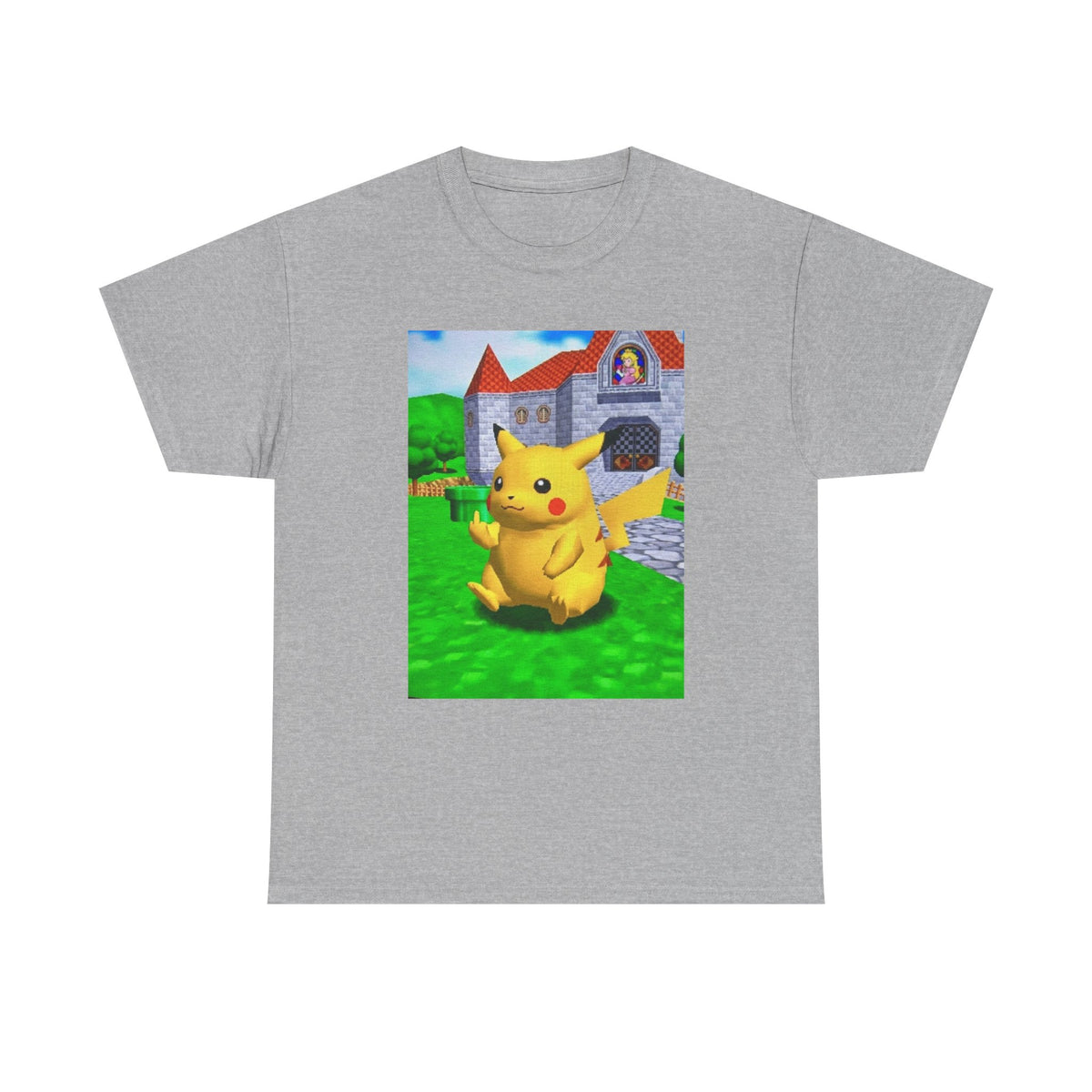 Pikachu Flipping The Bird At Peach's Castle