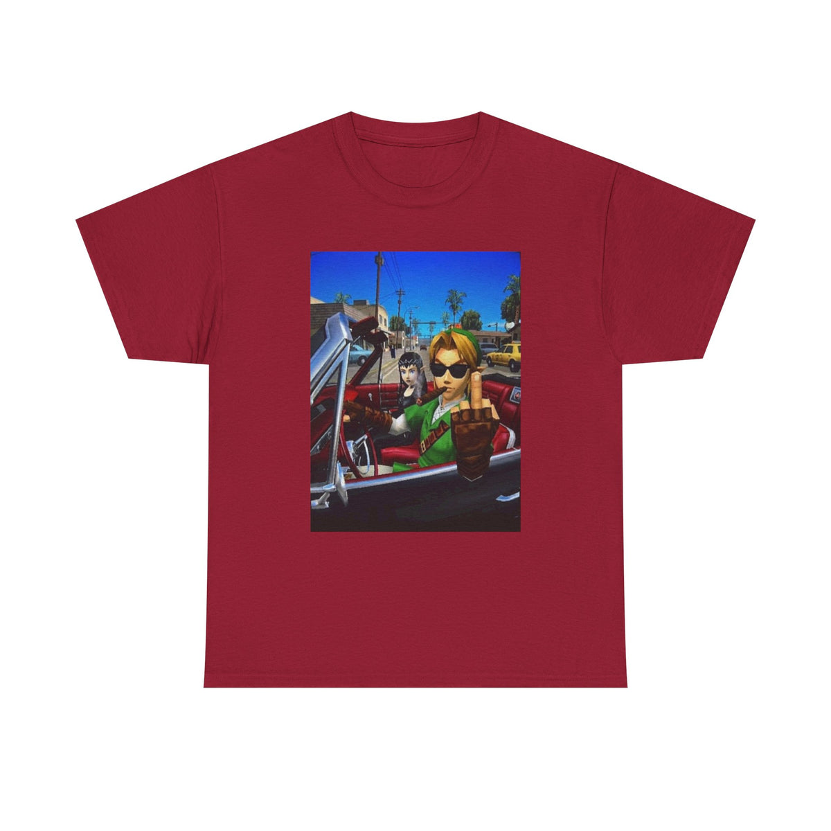 Link Flipping The Bird In Convertible Tee