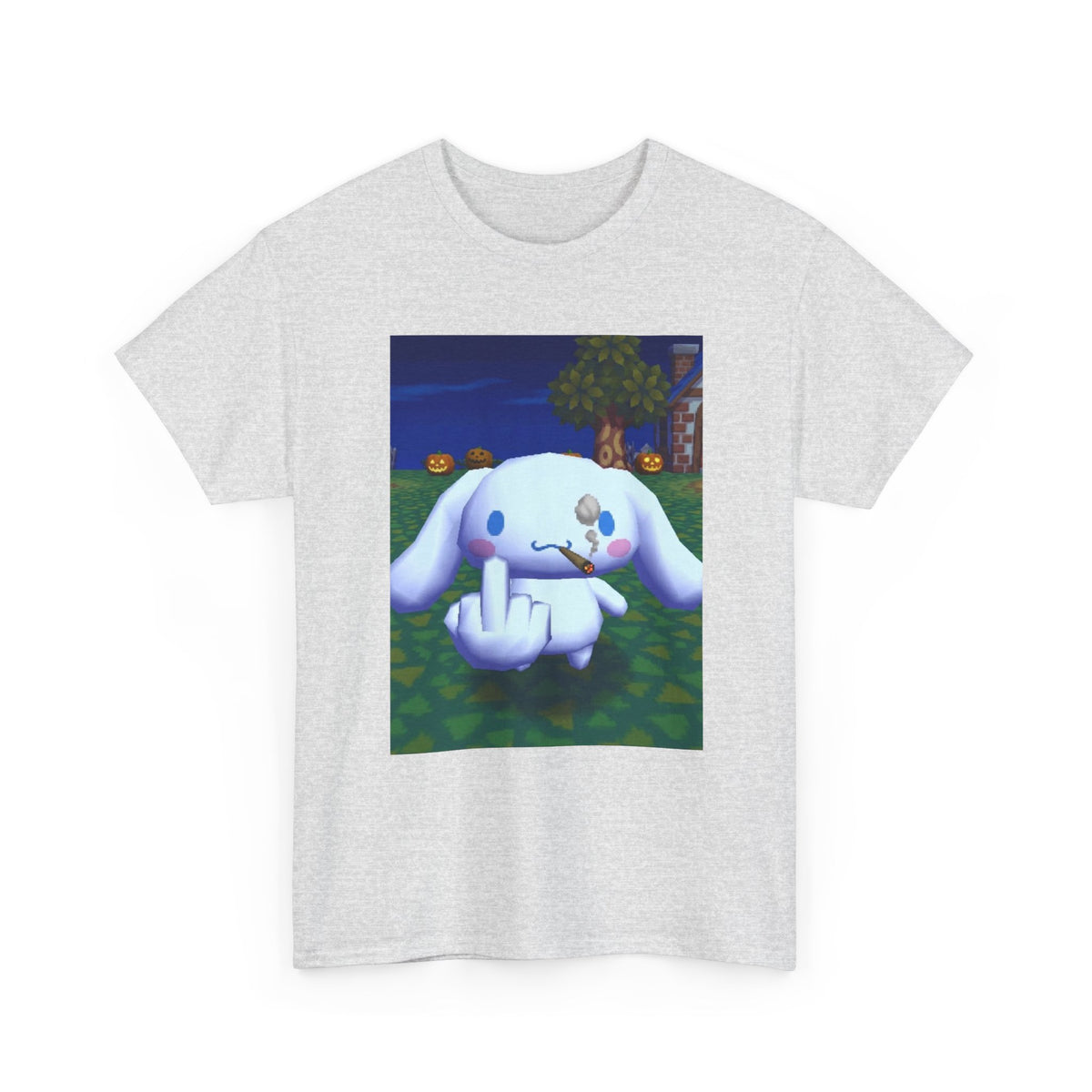 Cinnamoroll Smoking Blunt Flipping Bird Tee
