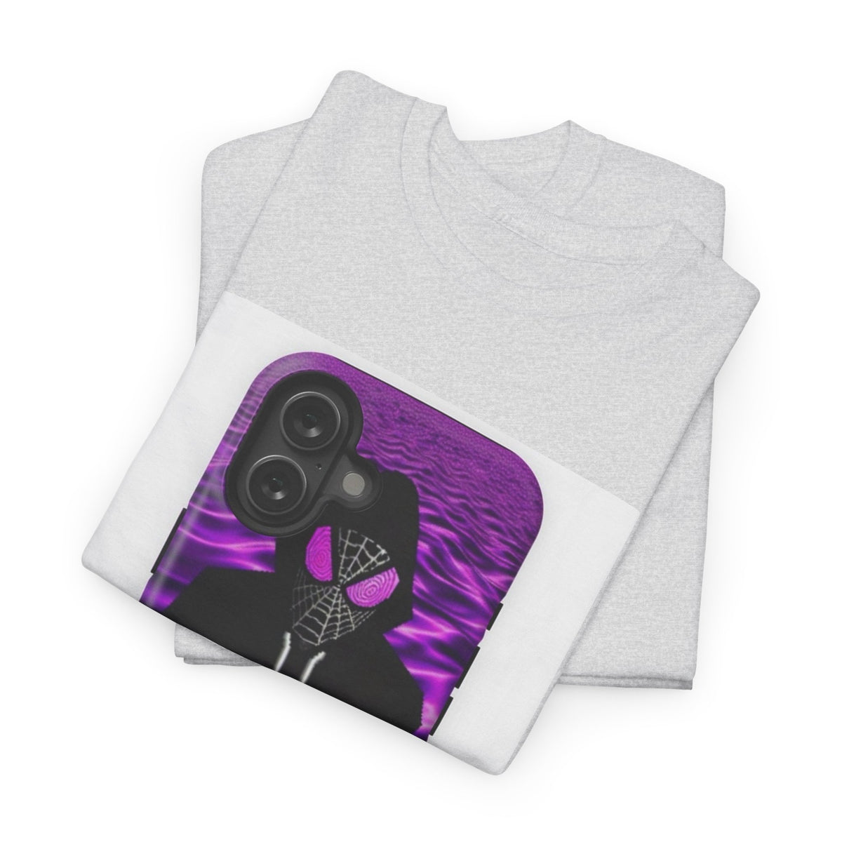 Pixelated Web-Slinger Holding Purple Drink Tee