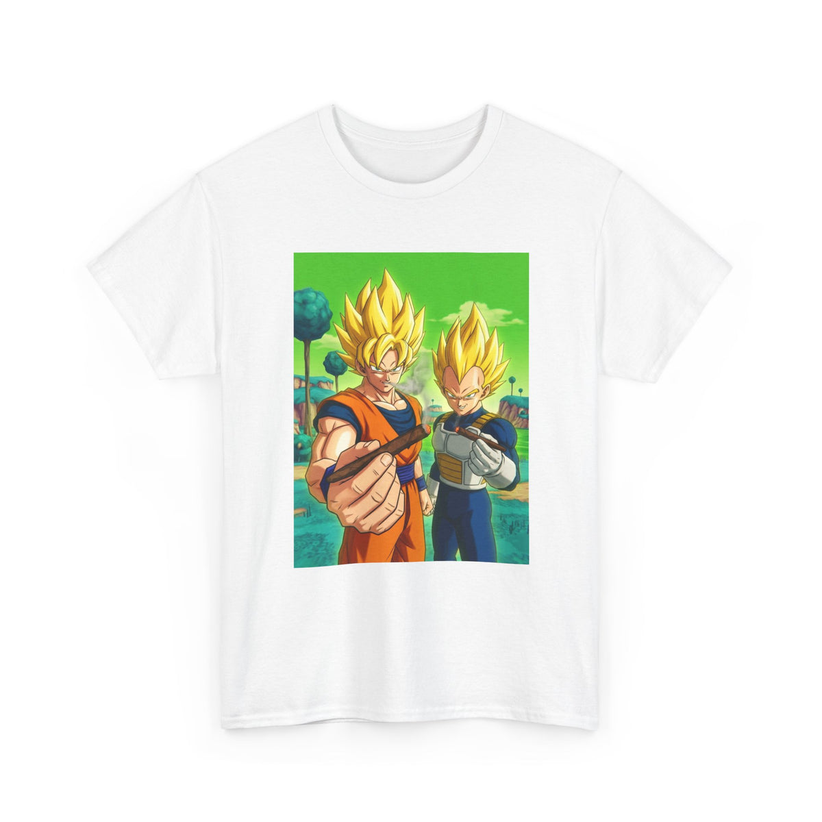 Goku And Vegeta Sharing A Smoke