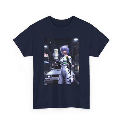Rei Ayanami Holds Monster Energy In City