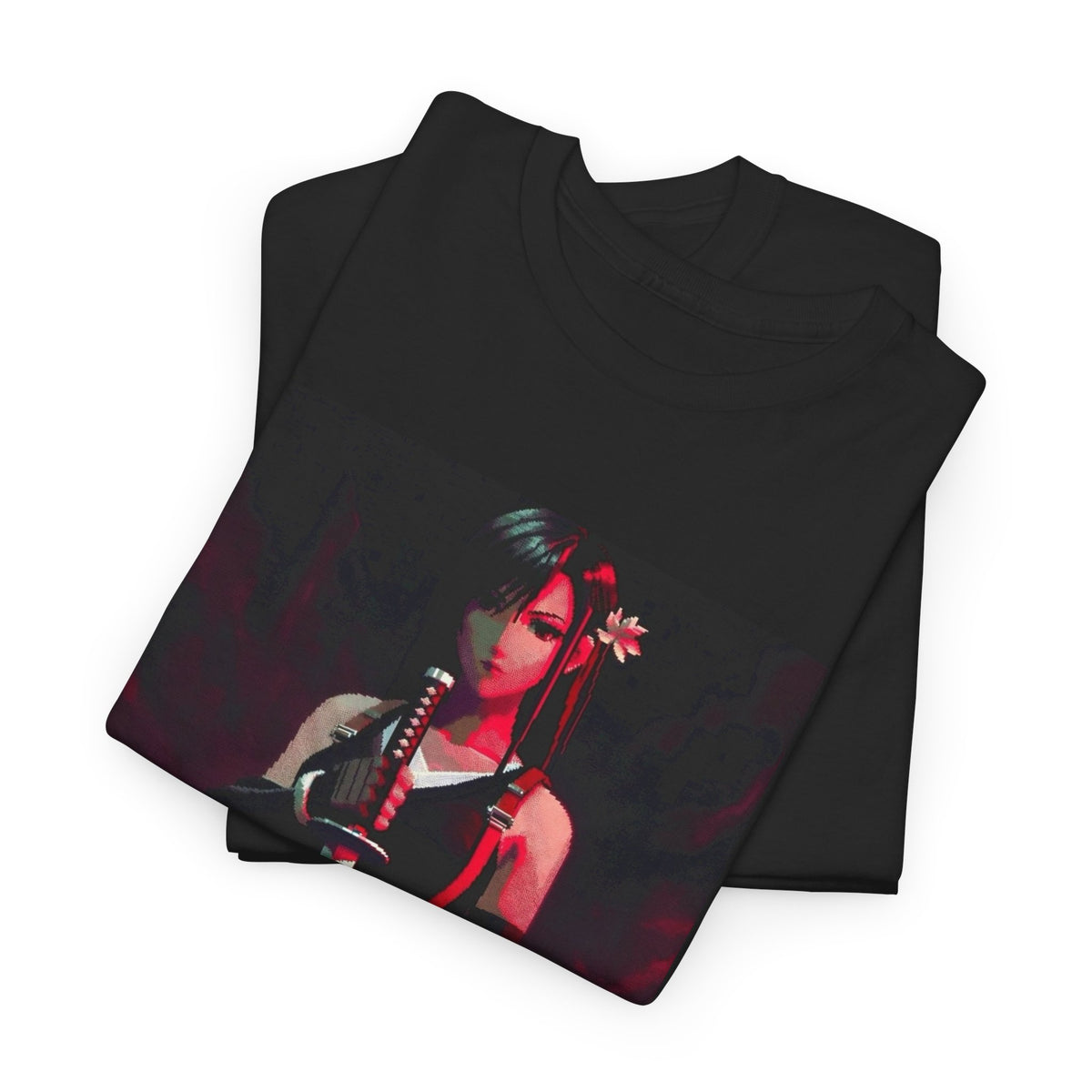 Pixel Tifa Lockhart With Katana Tee