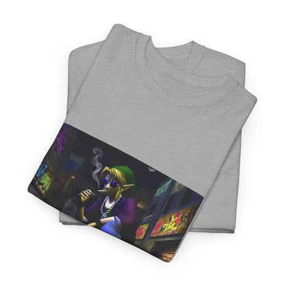 Skater Link Smoking In Gritty Alley Tee