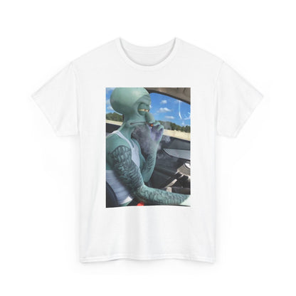 Tattooed Squidward Smoking Joint In Car