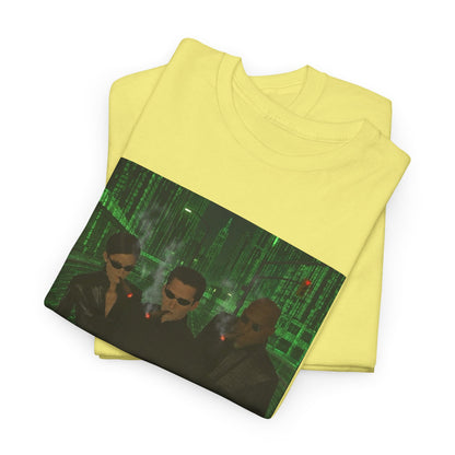 Neo, Trinity, Morpheus Smoking In The Matrix