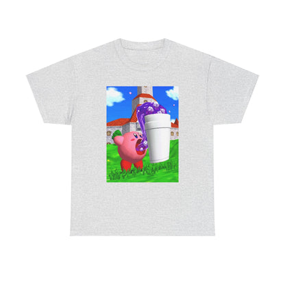 Kirby Sipping Lean In Mushroom Kingdom Tee