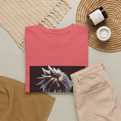 Chrome Spiky-Haired Warrior Reflecting Rainbows Tee