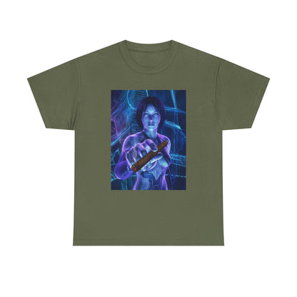 Cybernetic Woman Offers Lit Cigar Tee