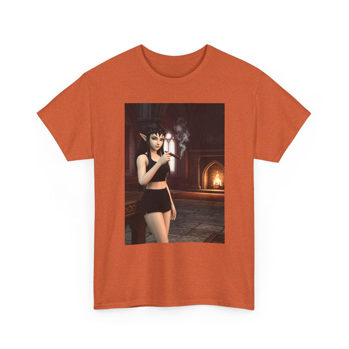 Dark Elf Girl Smoking Cigar Tee