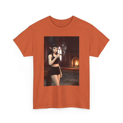 Dark Elf Girl Smoking Cigar Tee