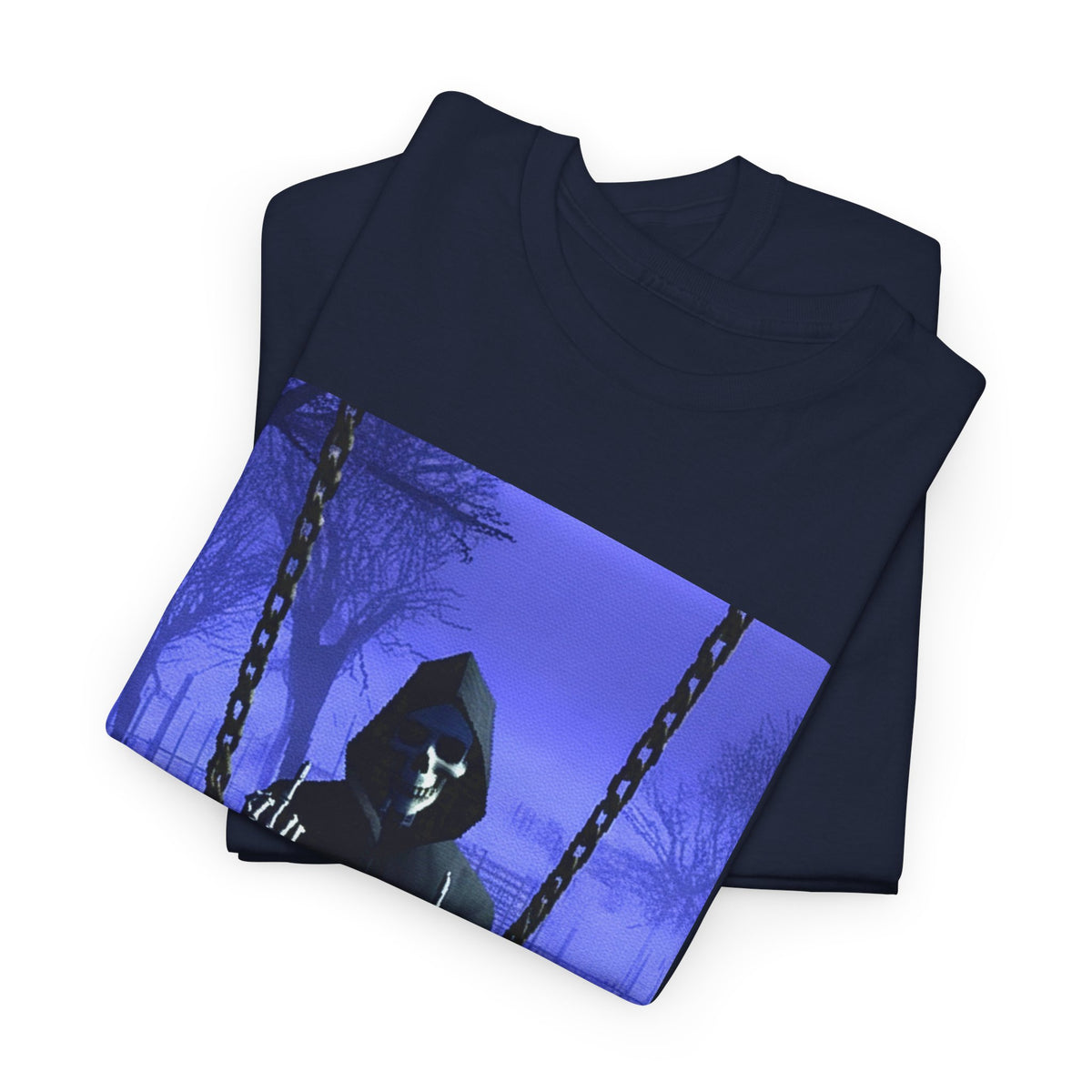 Grim Reaper Giving The Finger On A Swing