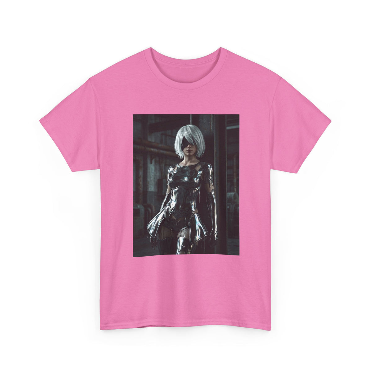 Chrome 2B Leaning In Industrial Scene