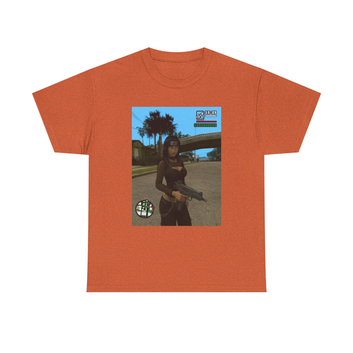 Anime Assassin Girl Holding Gun Tee