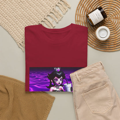 Goth Peach Wading In Purple Waves
