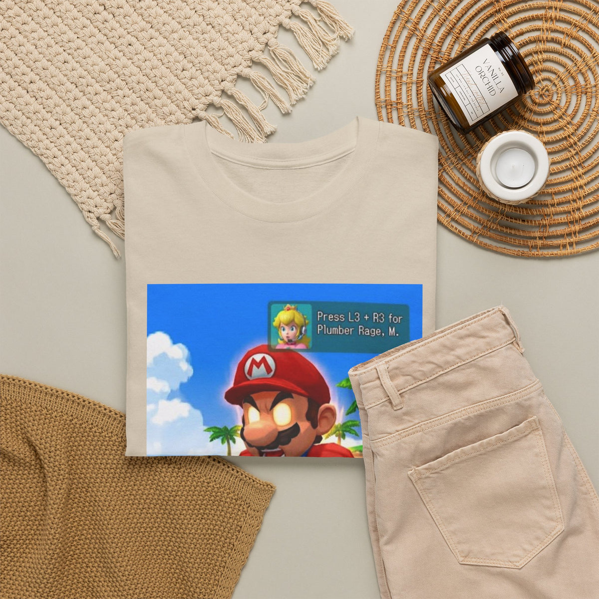 Mario's Plumber Rage Beach Tee