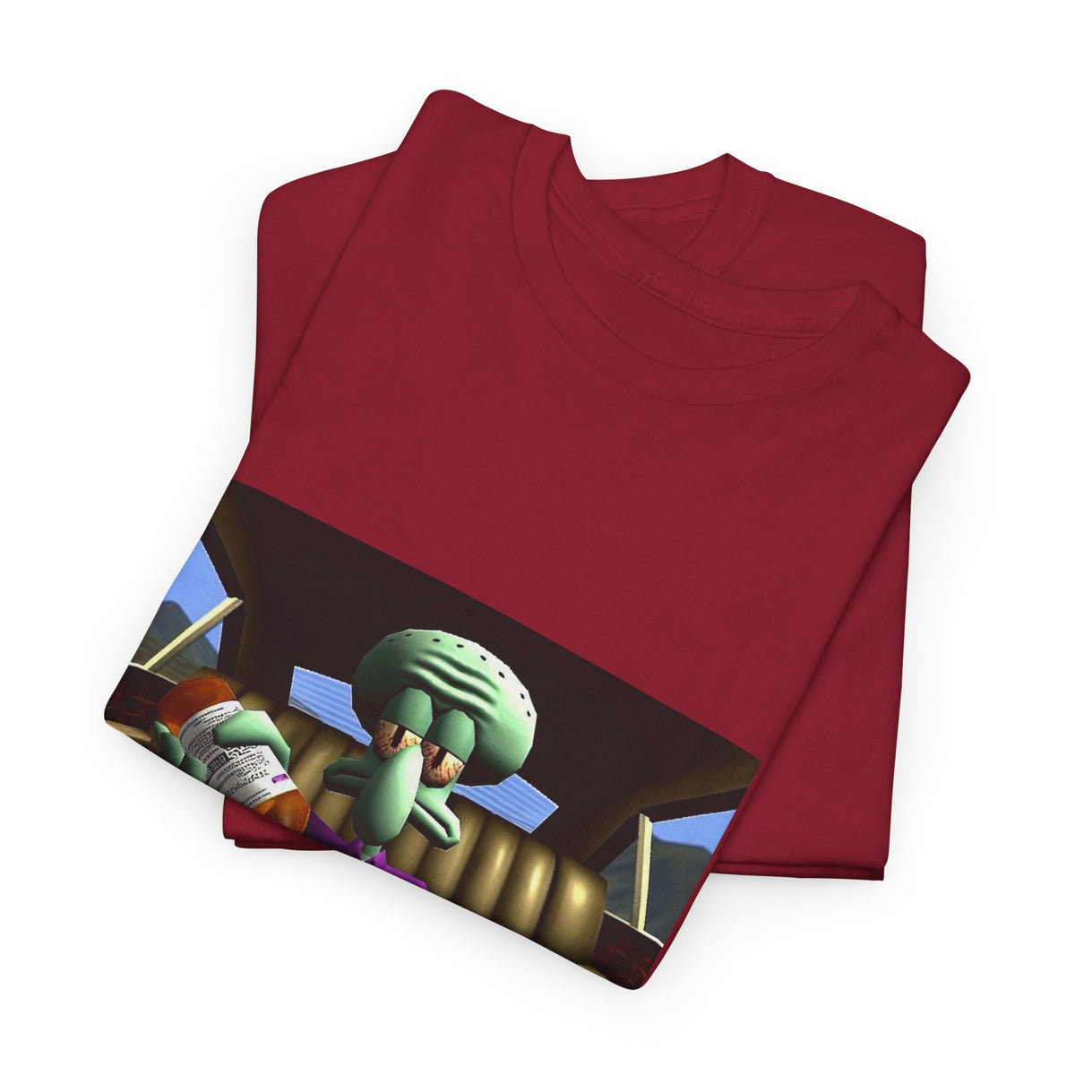 Squidward Pouring Lean In Car Tee