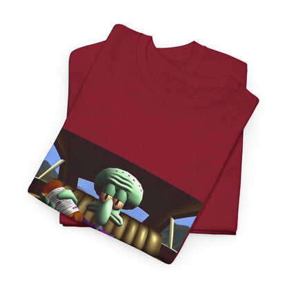 Squidward Pouring Lean In Car Tee