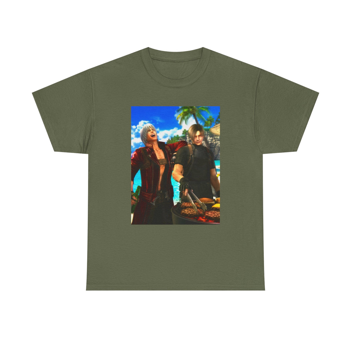 Dante and Leon Grilling on the Beach Tee