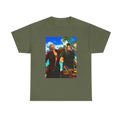 Dante and Leon Grilling on the Beach Tee