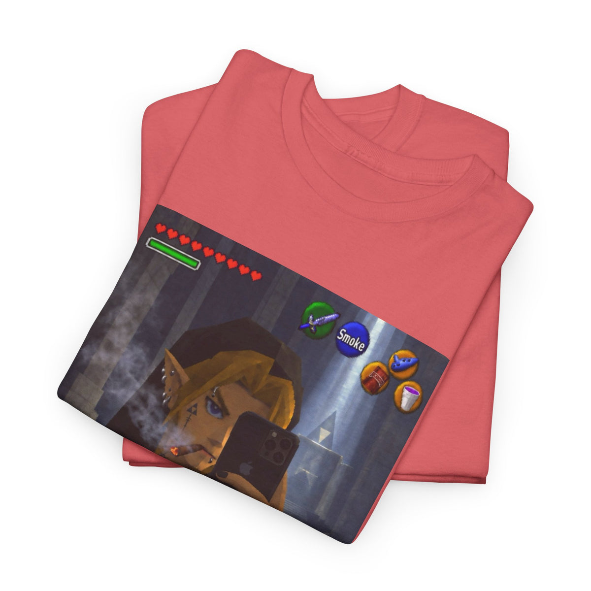 Edgy Link Smoking Selfie Tee