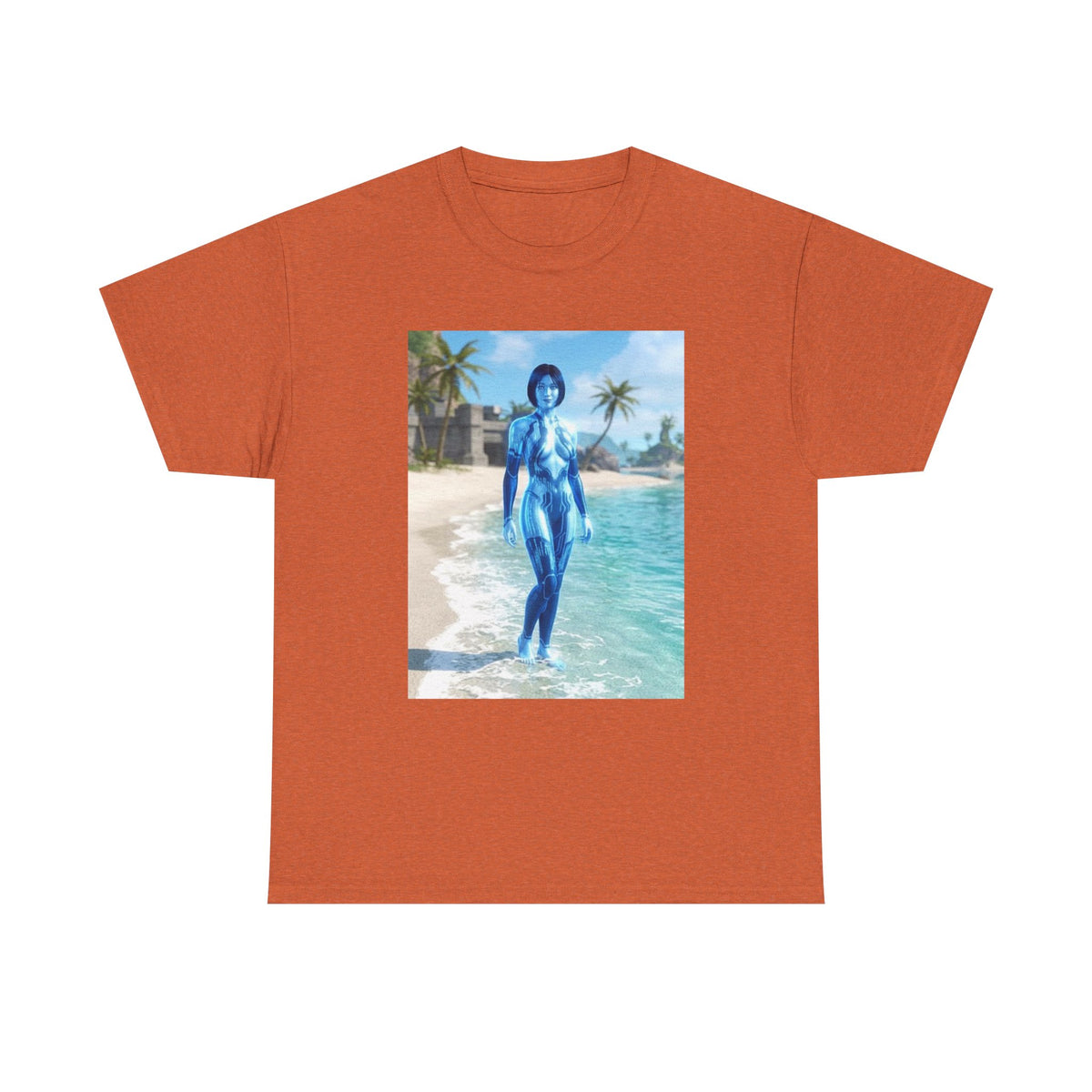 Cortana On Tropical Beach Tee