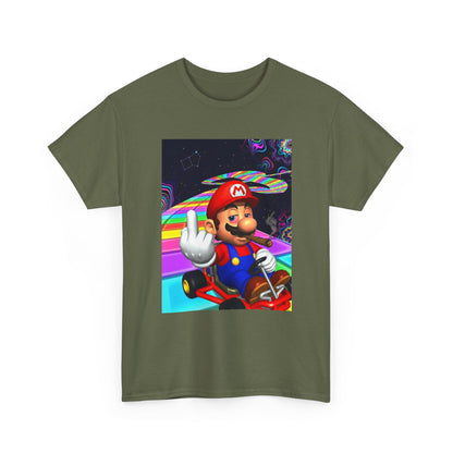 Stoned Plumber Flipping Off On Rainbow Road