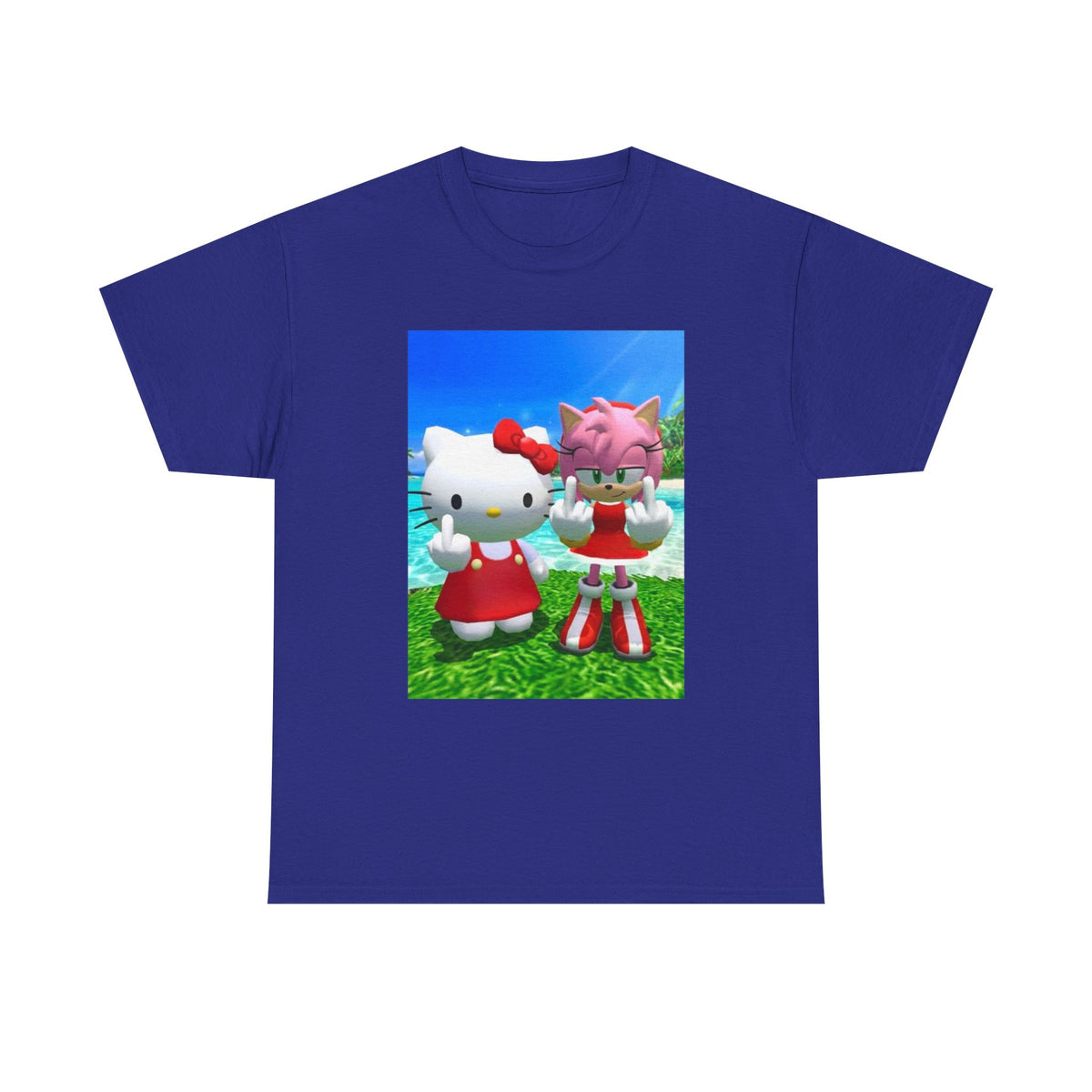 Hello Kitty and Amy Flipping Off Tee