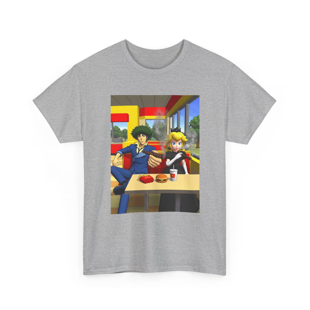 Spike Spiegel And Dark Peach Chilling Tee