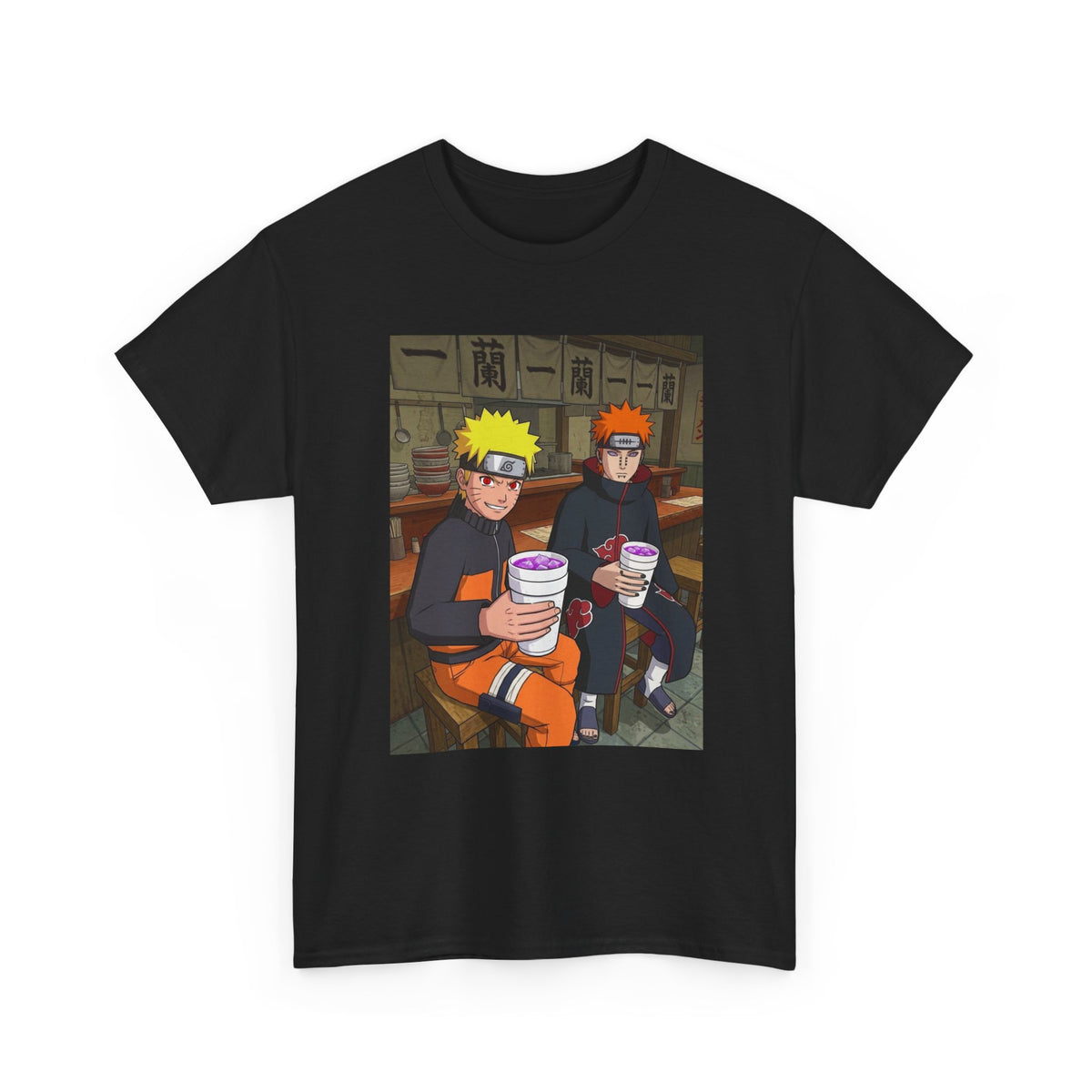 Naruto And Pain Sipping Lean Tee