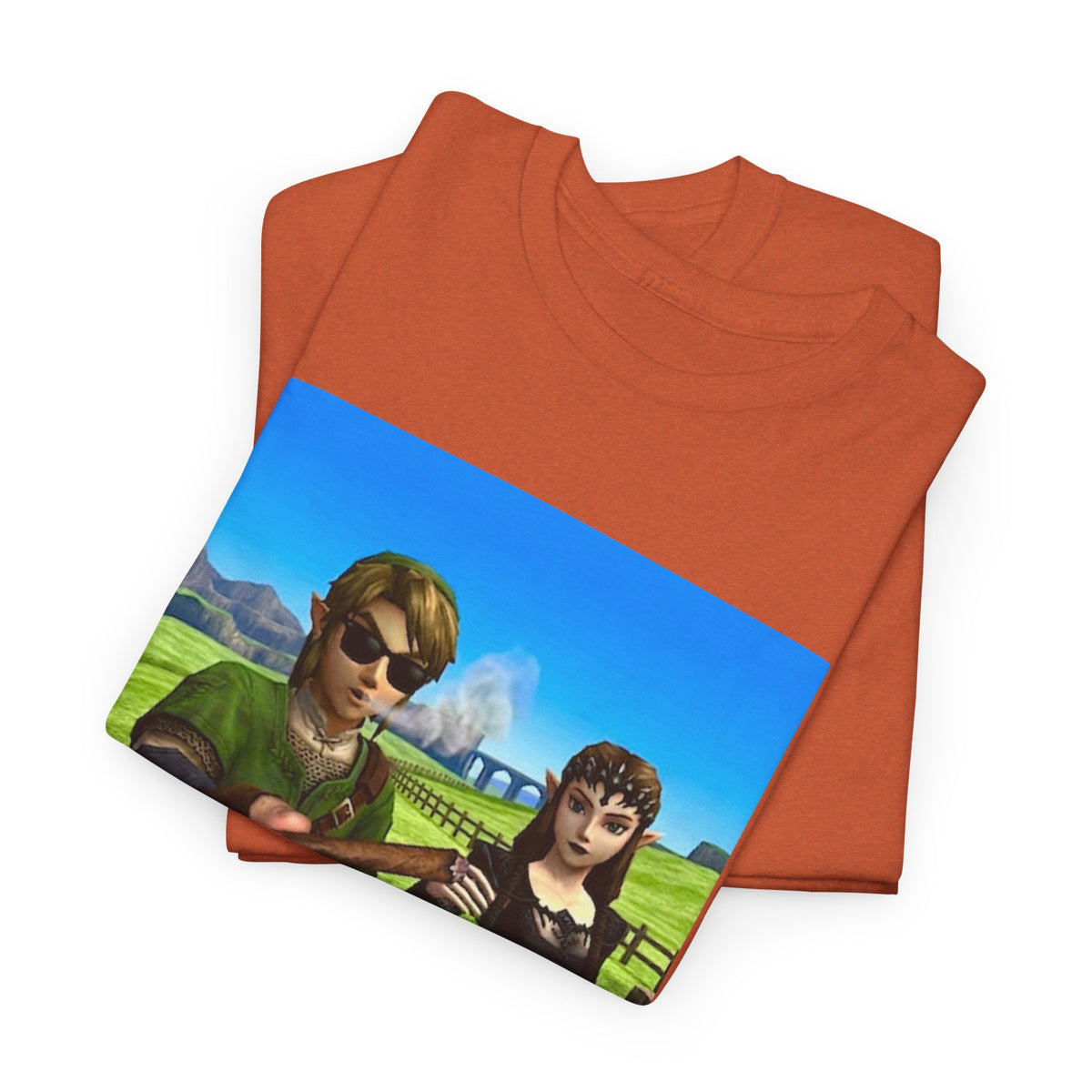 Link And Zelda Passing A Blunt Tee