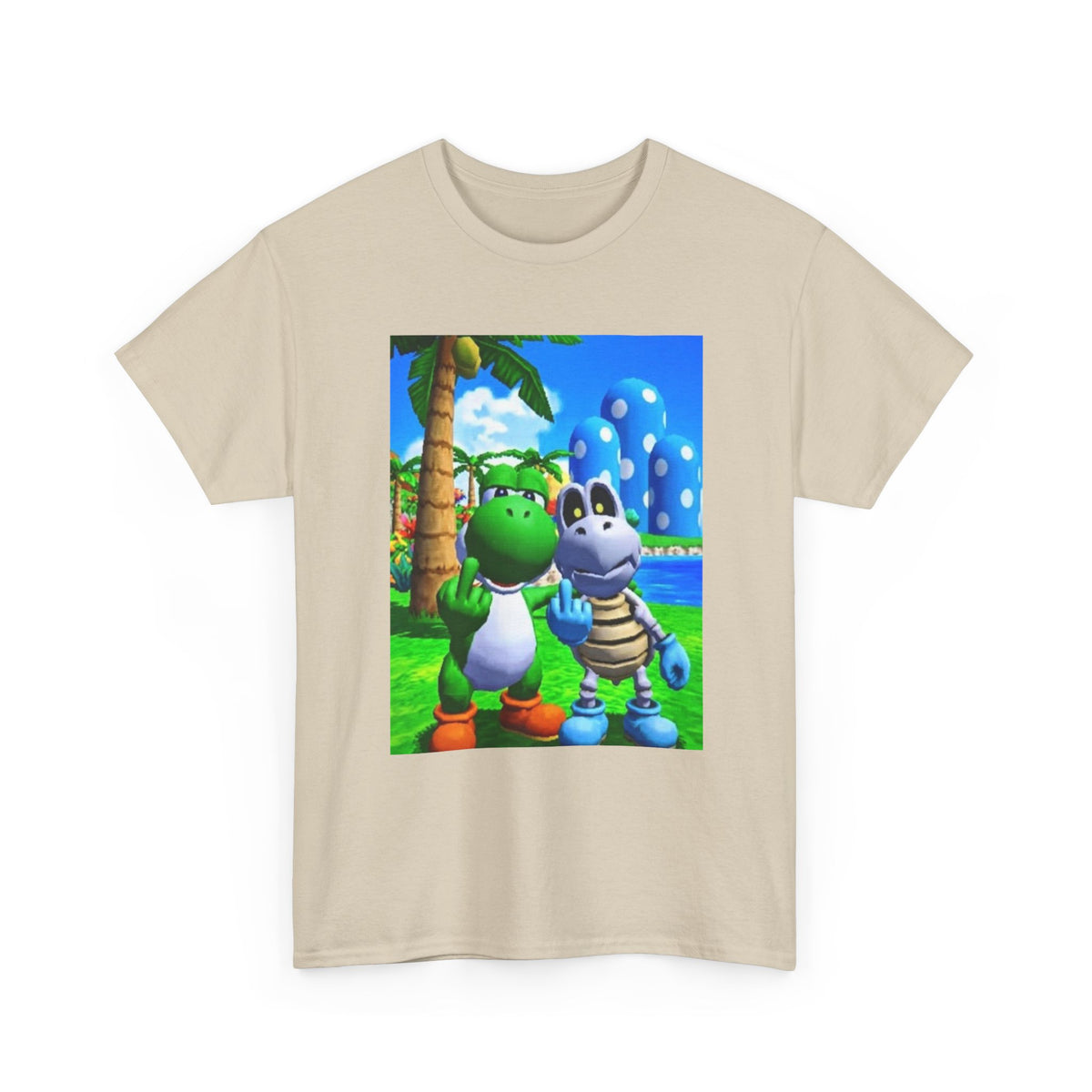 Yoshi And Dry Bones Flipping The Bird Tee (Design 6)