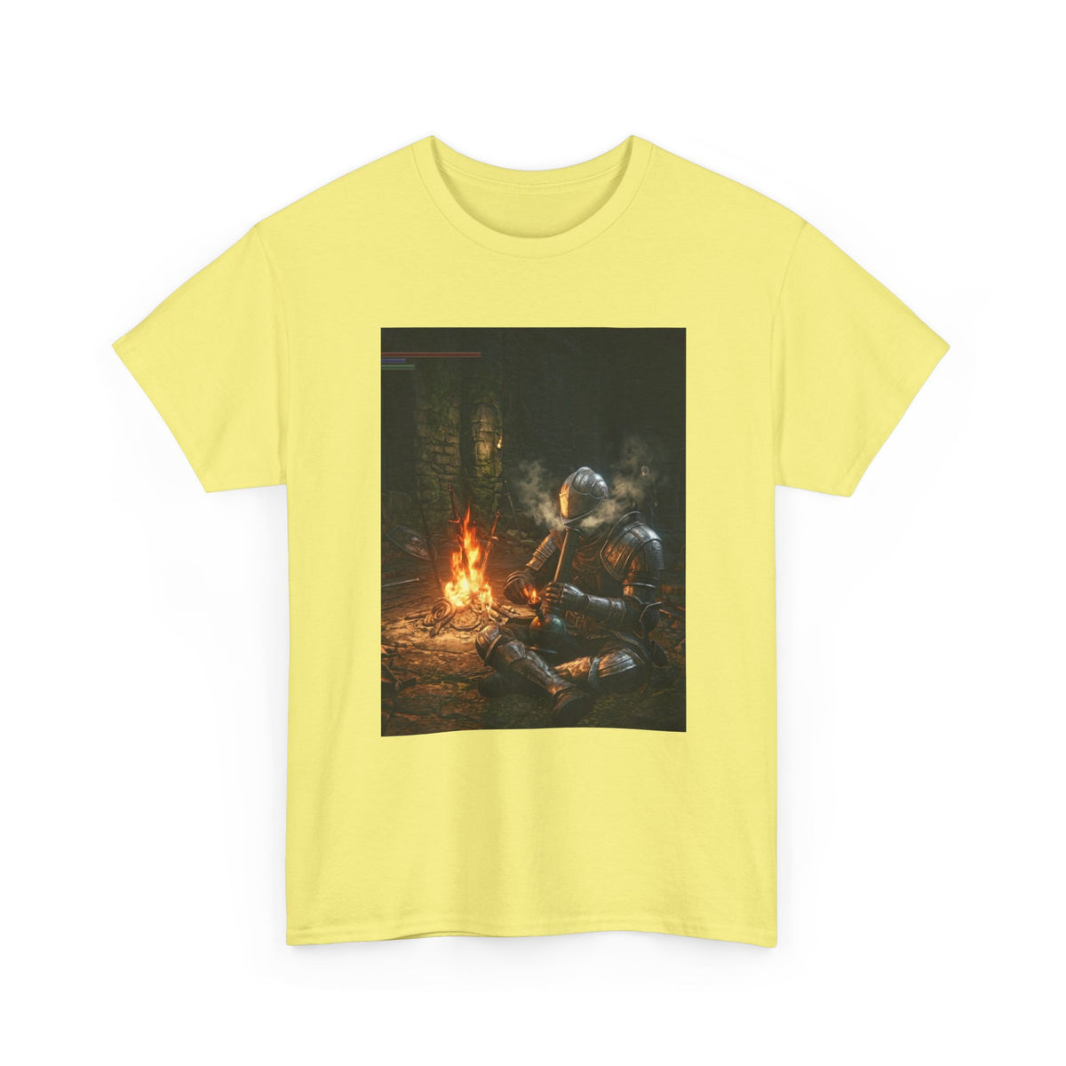 Armored Knight Smoking Bong By Bonfire