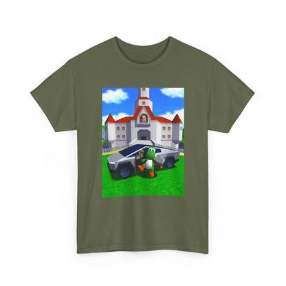 Yoshi Exiting Cyber Truck With A Blunt